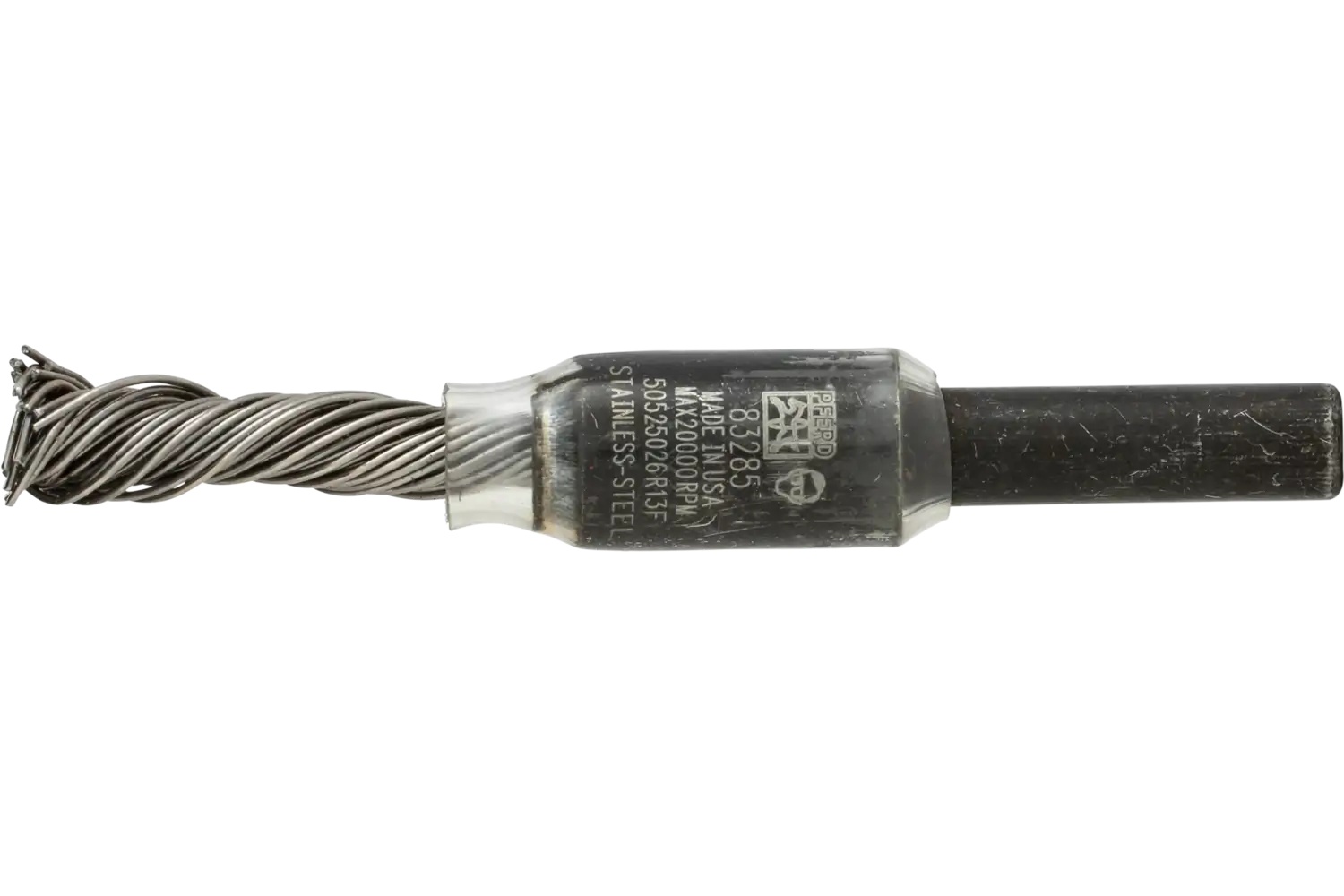 Picture of Pferd Singletwist® Knot End Brush 1/4" Dia. Flared Cup .020 Stainless Steel 1/4" Shank